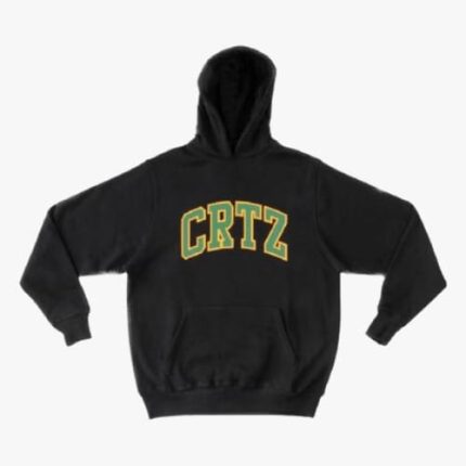 Felpa con cappuccio Corteiz Crtz Dropout nera/verde